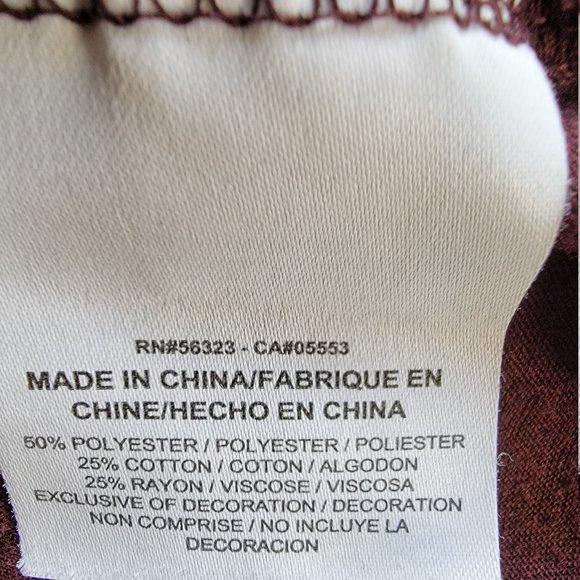 Nike Women's Fear Less Loose Fit Tee, Size L, Maroon Burgundy - Picture 12 of 14